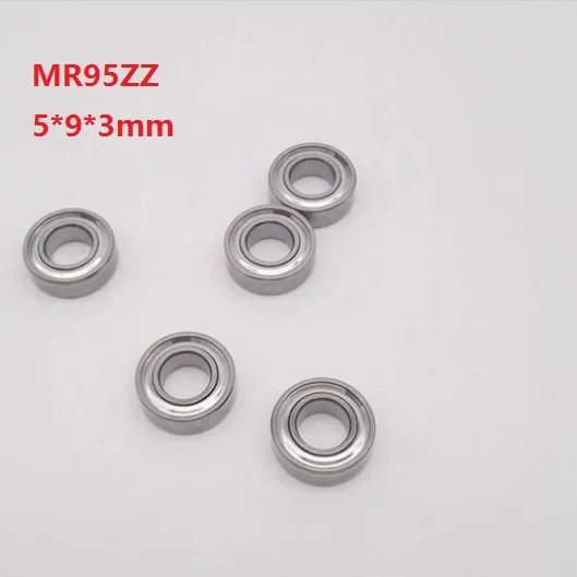 

50/100/500pcs MR95ZZ MR95 ZZ MR95Z 5x9x3mm Miniature mini deep groove ball bearing double metal cover 5*9*3mm