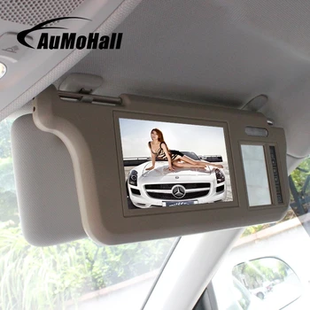 

AuMoHall 7-inch TFT LCD Car Sun Visor Monitors Display Two-Way Video Input Reversing Switch Priority Rearview Mirror Retrovisor