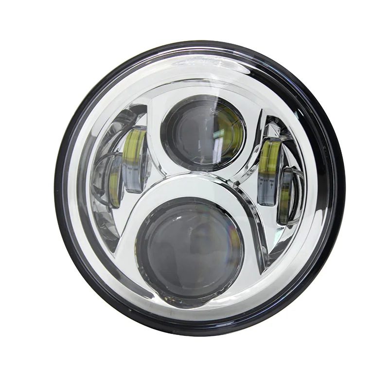 " круглый светодиодный фонарь с DRL угол глаза для Honda CB 400 500 1300 Hornet 250 600 900 VTR 250 - Цвет: Chrome no halo
