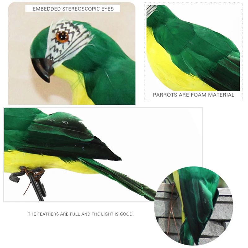 25//35cm Simulated Parrot Home Bird Decor Artificial Colorful Simulation Fashion