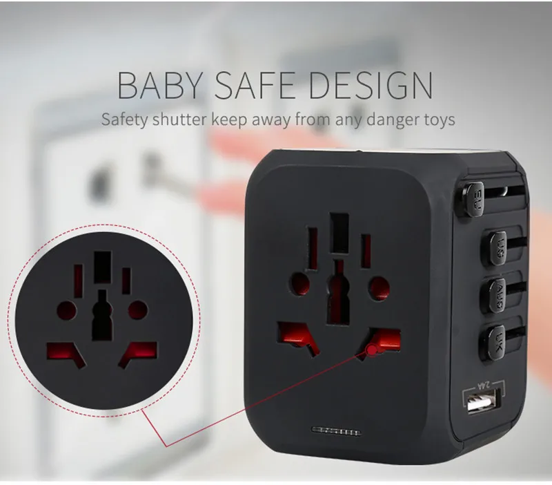 Международный адаптер для путешествий, автоматический сброс ...