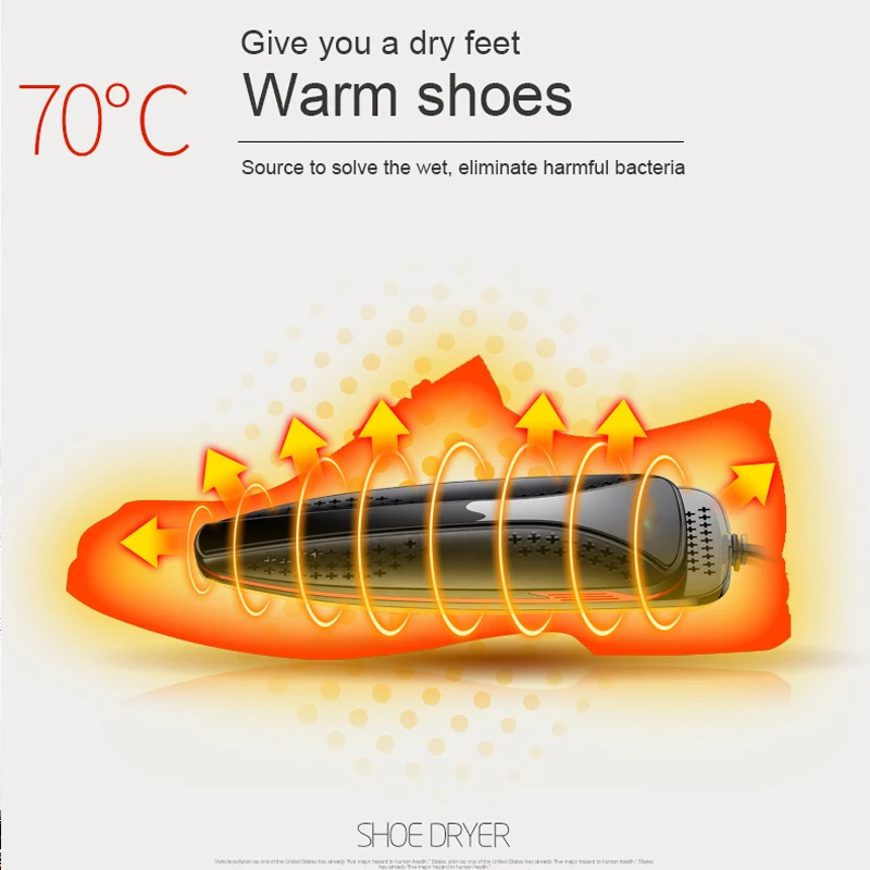 110V220V Portable Shoe Dryer Foot Protector Boot Odor Deodorant Device Shoes Drier Heater 3 Colors NEW Foot Warmer (4)