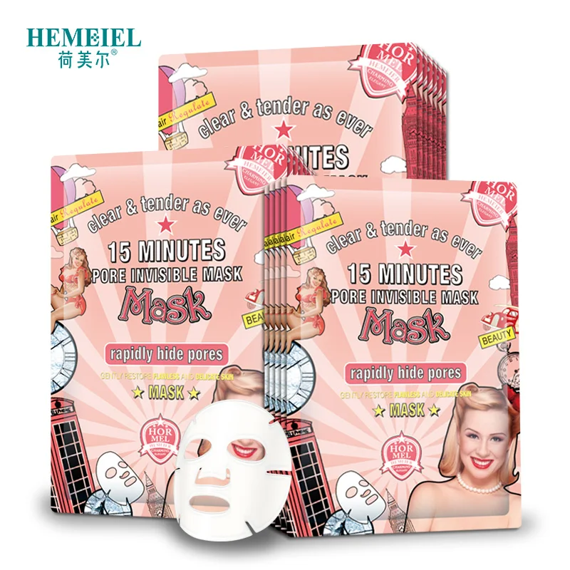 

HORMEL 15mins Pore Invisible Face Sheet Mask Anti-Acne Shrink Pores Firming Skin Care Oil Control Hydrating Brighten Facial Mask