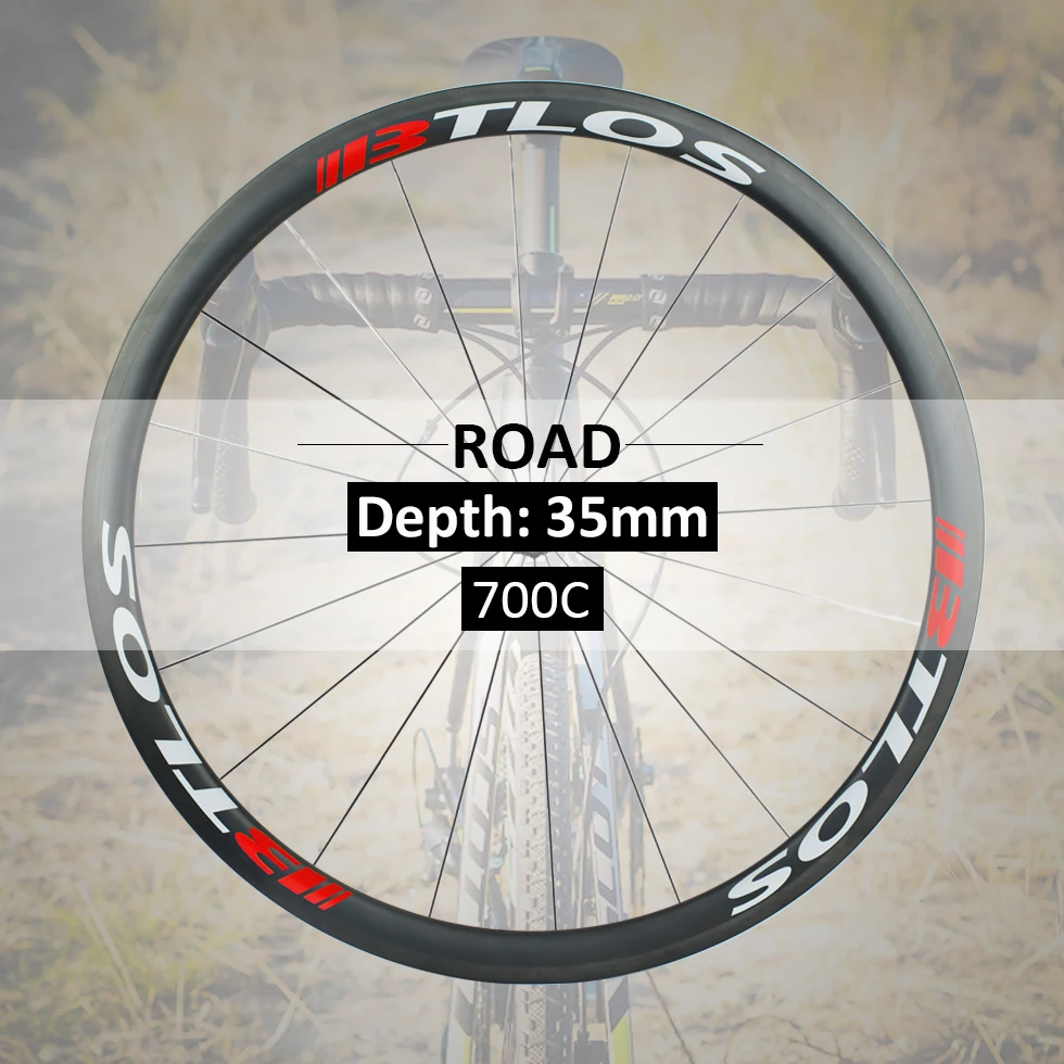 

700c wheelset road clincher 35mm depth road bike wheels - WRC-35