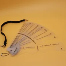 12 Stlye пластиковые стандартные трафареты для татуажа бровей, Перманентный макияж, линейка для бровей, формовочный трафарет, инструменты