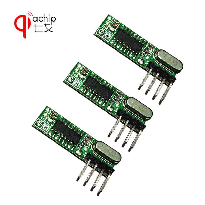 

QIACHIP 3pcs superheterodyne 433mhz rf Wireless receiver Module small size low power For 433 Mhz remote control
