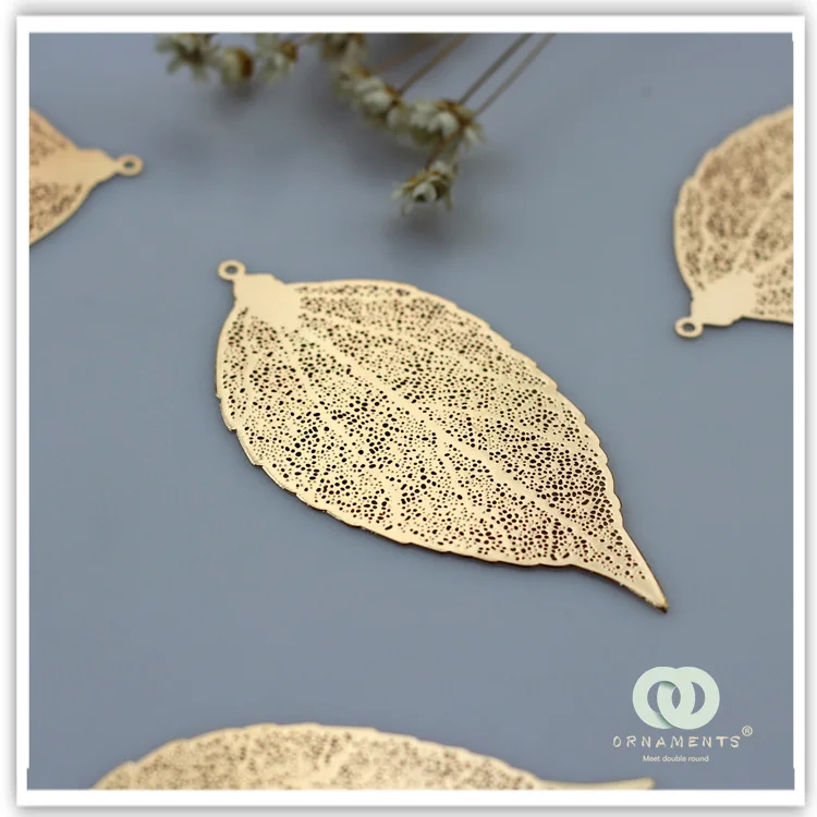 

Vintage Gold Metal Bookmark Marque Page Peanut Leaf Markers For Books Stationery Gift School Supplies Gift Party Favors