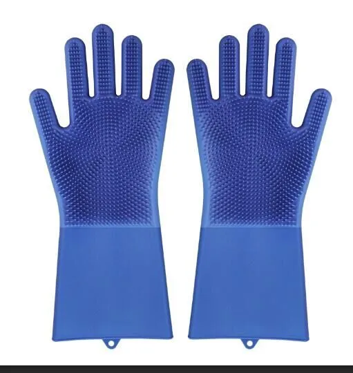 Magic Silicone Dish Washing Gloves Kitchen Accessories Dishwashing Glove Household Tools for Cleaning Car Pet Brush$5