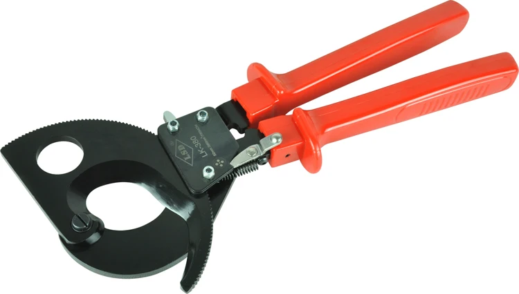 ФОТО LK-380 ratchet cable cutter for cutting max 380mm2 cooper cable with pinch hand protection device