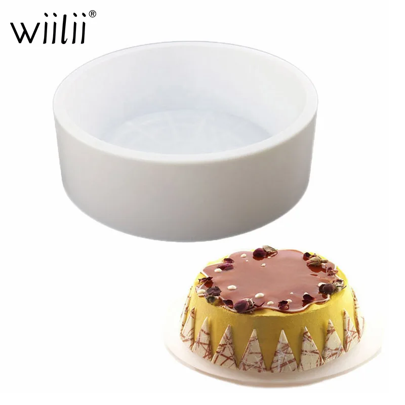 

White Truncated Cone Shaped Silicone Baking Pan Cakes Decorating Tools Jelly Dessert Mousse Mould