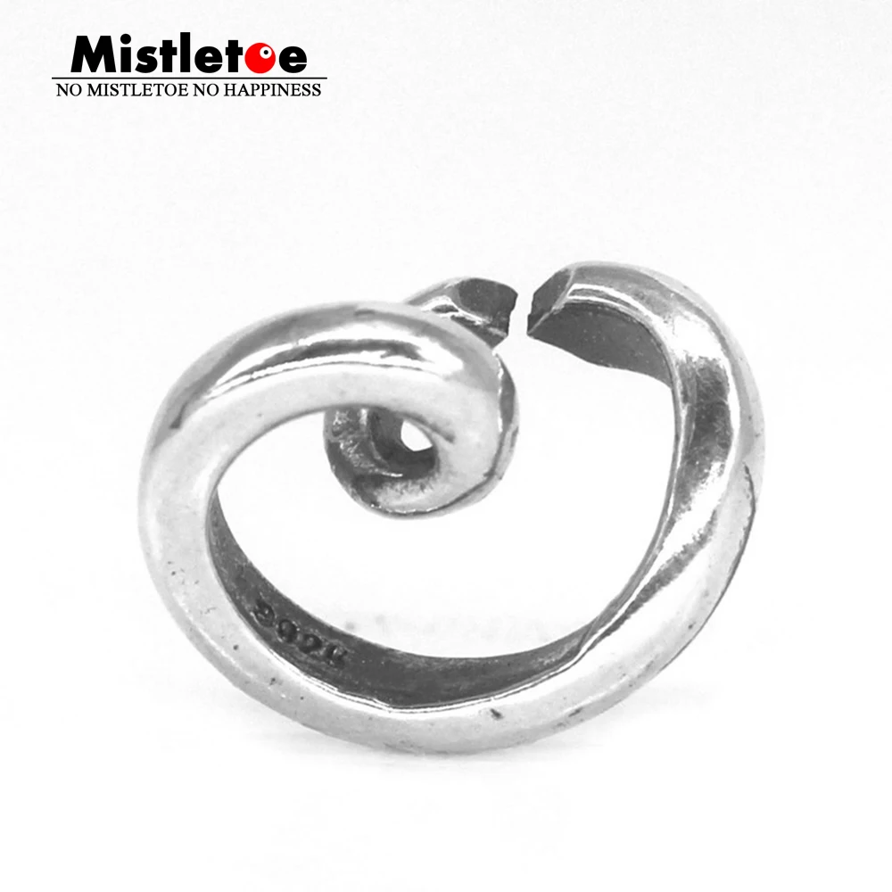Mistletoe Jewelry 925 Sterling Silver Twist of love single silver link X lock Fit European Troll Bracelet | Украшения и