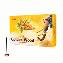 Золотые деревянные индийские ароматические палочки ручной работы сандаловое дерево Лаки палочки s 180 палочки/лот аромат для дома не с держателем для благовоний