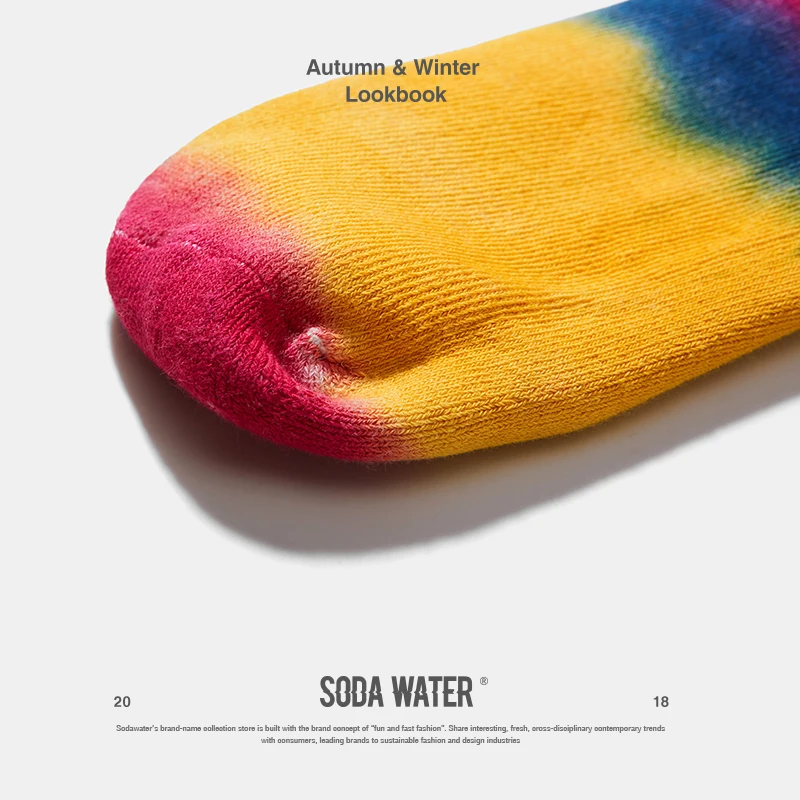 Носки SODAWATER мужские повседневные длинные в полоску хлопковые модные уличные рок