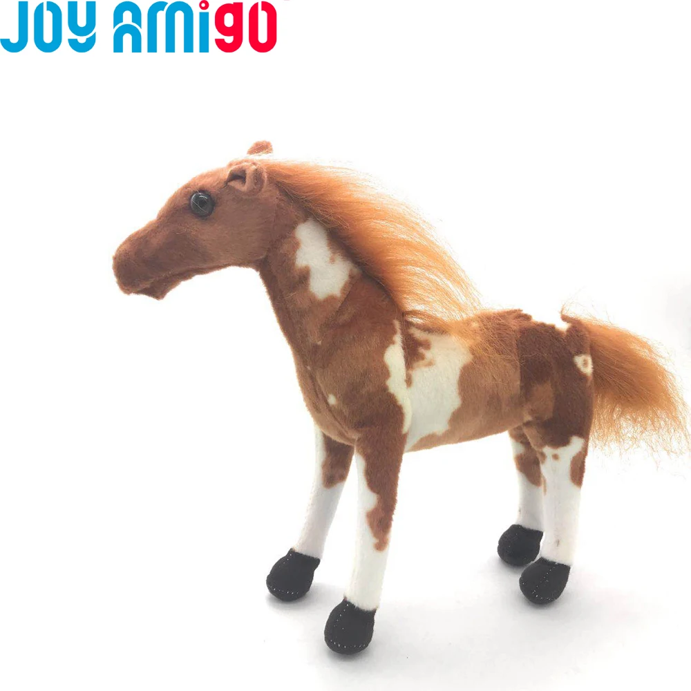 American Paint Horse Stuffed Lifelike Animal Plush Toy Soft Pony