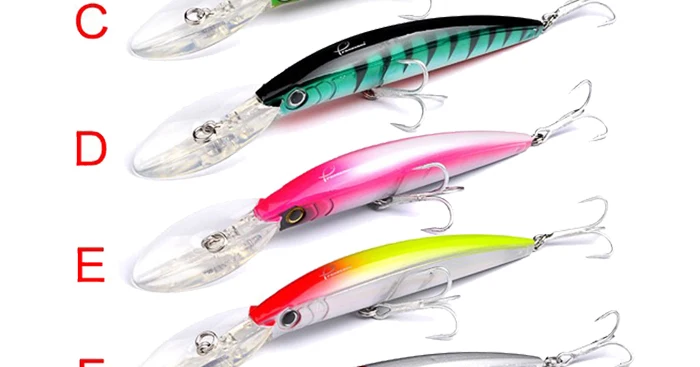 Trout wobblers Trolling Wobbler Fishing lures Minnow 10pcs 17.7cm 27g 1-5m Bass Tuna Deep Seawater Fishing Bait Tackle  (7)