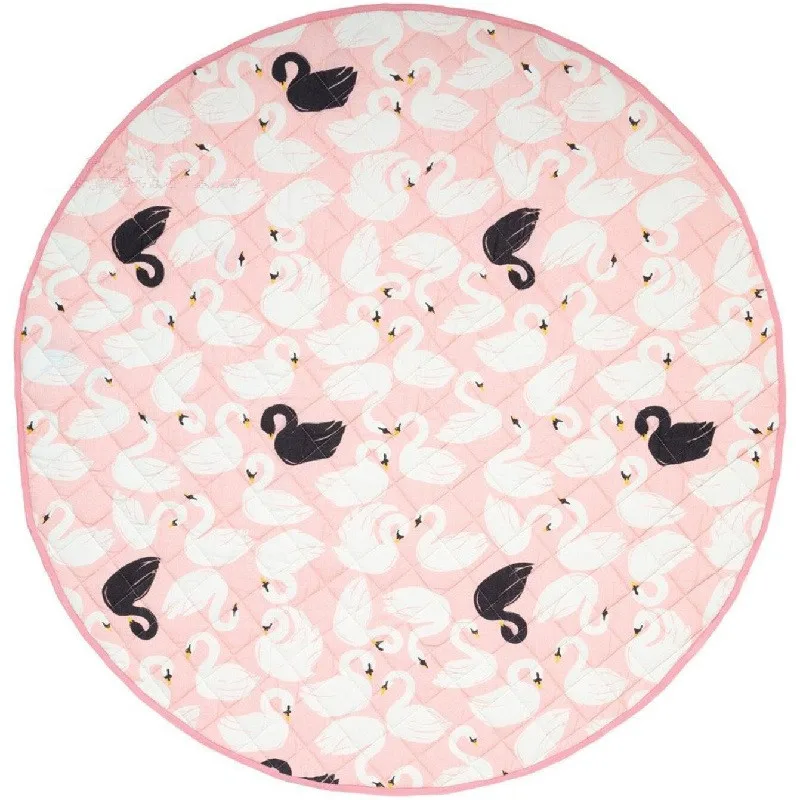 

Cute Cartoon Swan Pattern Play Mats Baby Crawling Carpet Blanket Pad Rug Kids Bed Room Decoration Nordic Style Photo Props