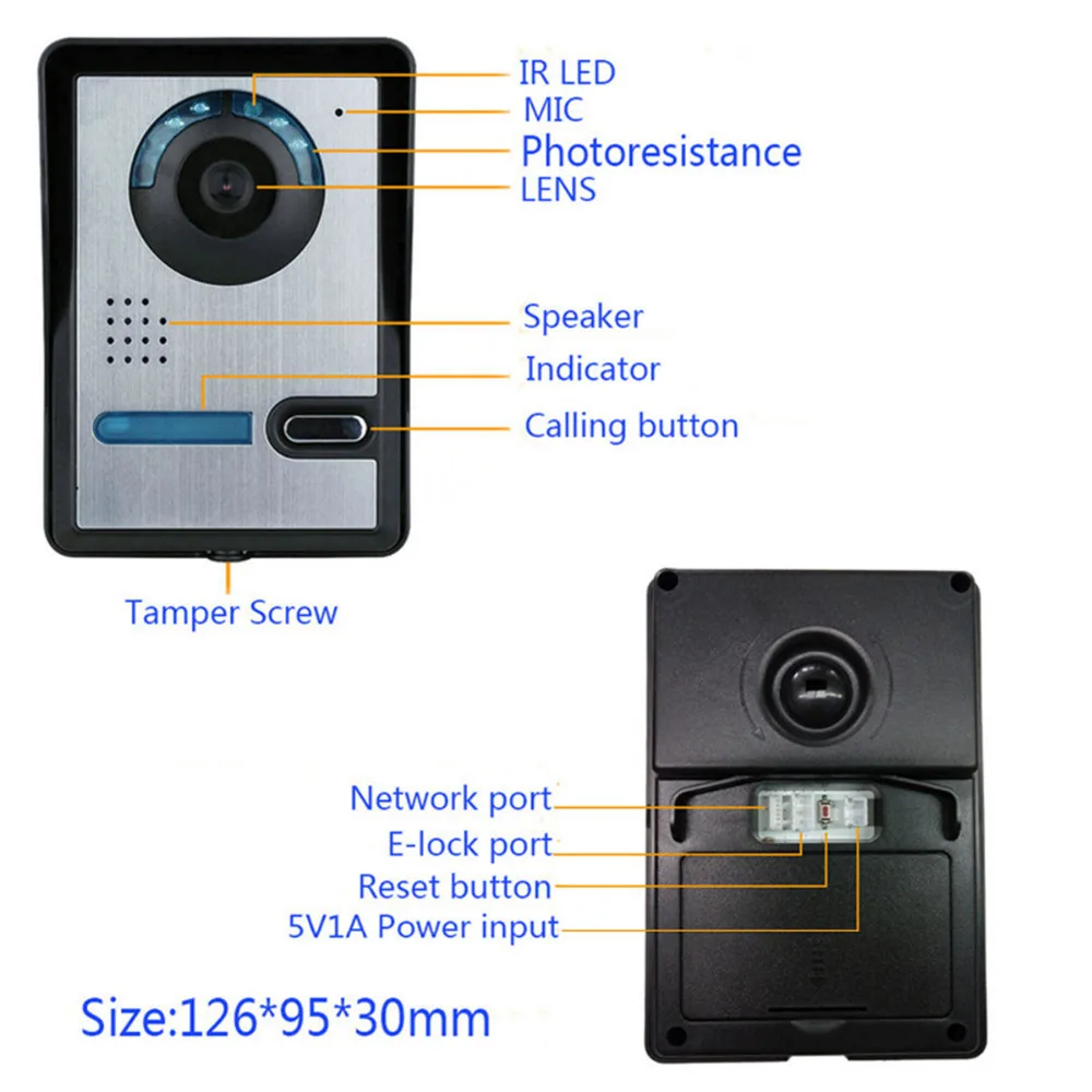 Беспроводная IP Беспроводная камера Wi-Fi для дверного звонка видеодомофон ночного видения Водонепроницаемый 720P домофон камера Поддержка 8