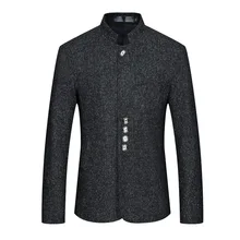 Мужские куртки, Мужская модная куртка с воротником-стойкой, Мужская однобортная деловая официальная куртка, мужские вечерние платья для торжеств