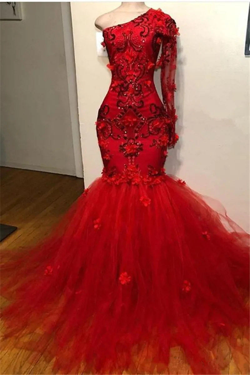 red fancy gown