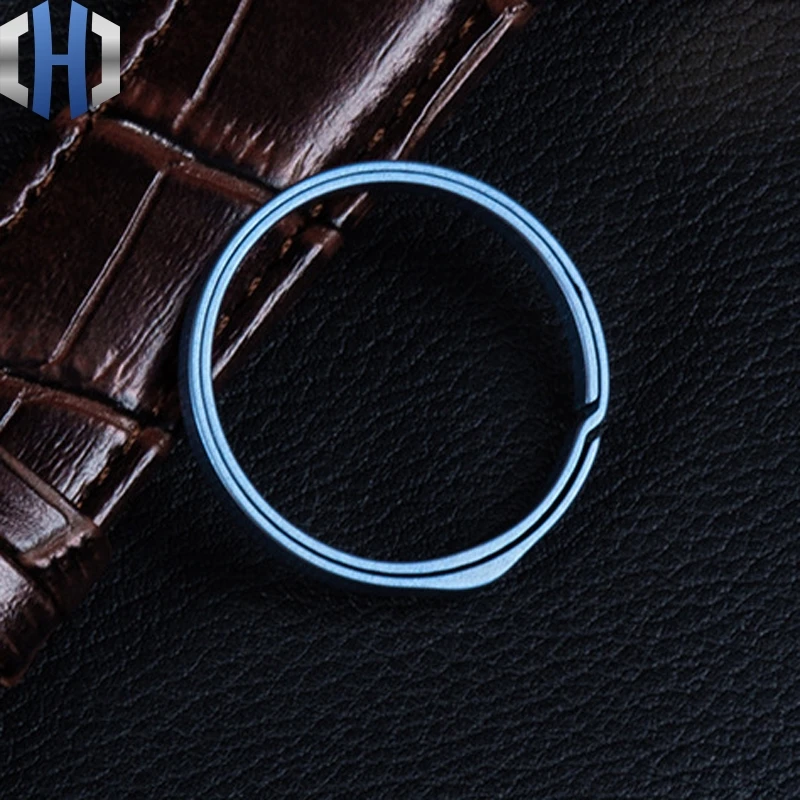 20mm/26mm/33mm Gray TC4 Titanium Alloy Key Ring EDC Outdoor Small Tool Blue Key Ring Accessories
