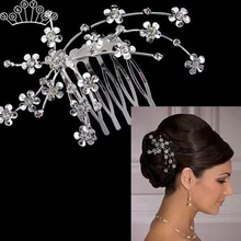 Модные свадебные расчески для волос для невесты, кристаллы, стразы, жемчуг, женские шпильки, свадебный головной убор, украшения для волос, аксессуары