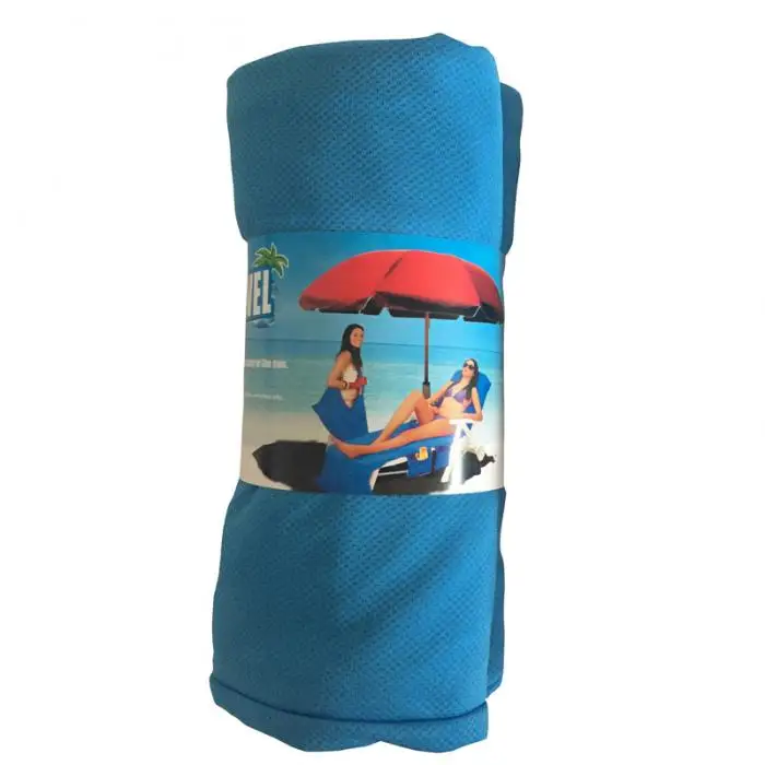 Полотенце из микрофибры для загара, кресло для отдыха, пляжное полотенце, быстросохнущее с карманами для праздников, пляжное полотенце FH99