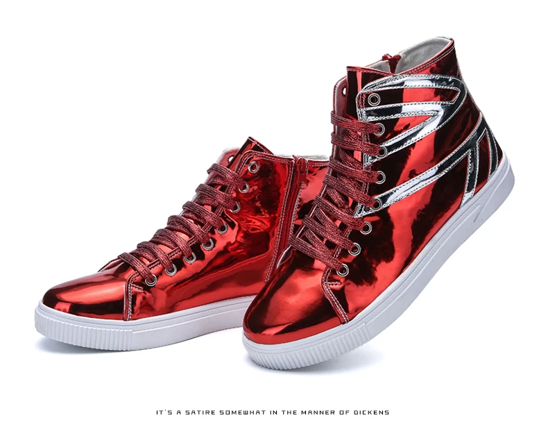 Brand Boots Men Glittering Leather Shoes Fashion Sneakers Waterproof Male Casual Ankle Boot Street Style Canvas Bot (10)