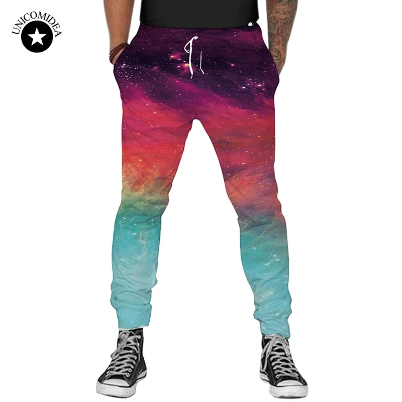 2019 جديد الفضاء/غالاكسي بنطال رياضي الرجال تركيبها النشطة ركض Sweatpants الذكور السراويل الترنك خليط سراويل تقليدية رجل