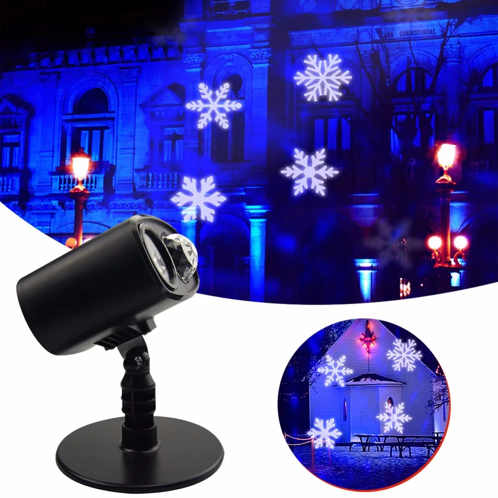 

Eleoption Snow pattern LED Moving Projector Landscape Stage Light Party Xmas Outdoor