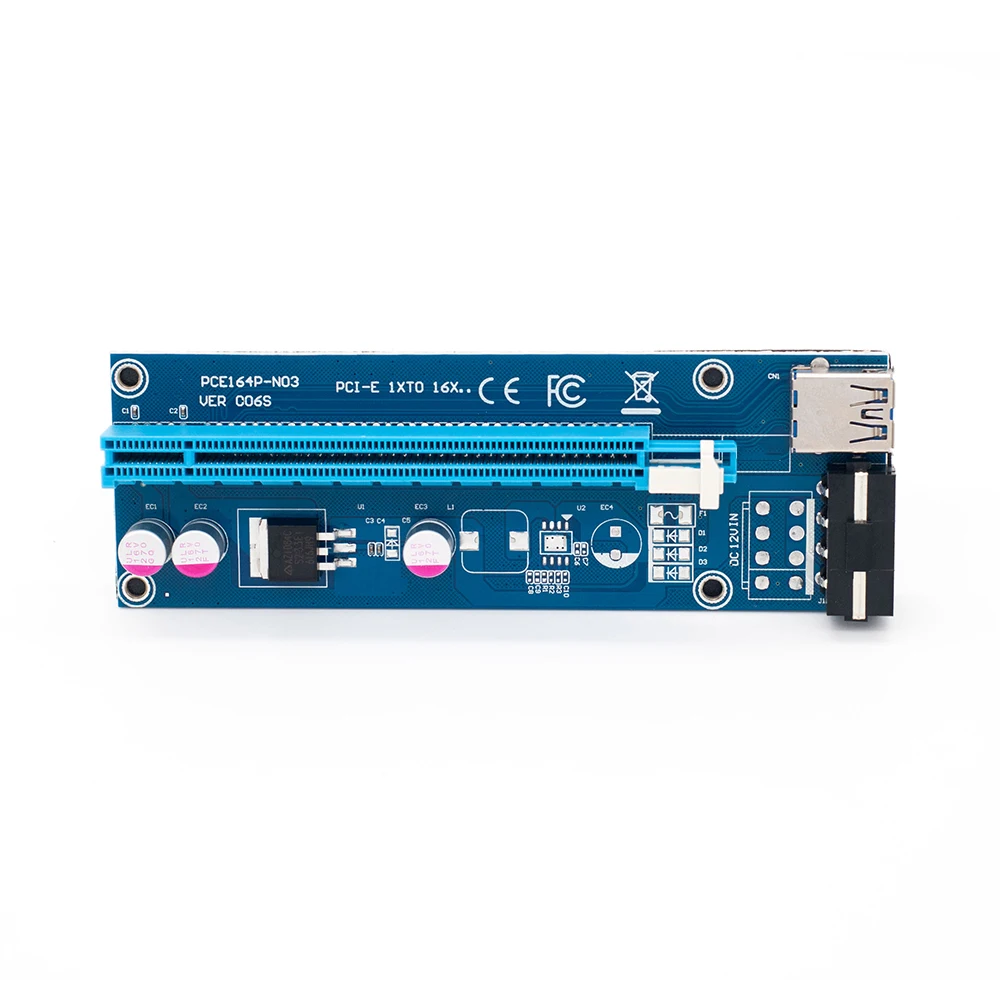 Оптовая продажа USB 3 0 PCI E Riser Express 1X 4x 8x 16x расширитель переходника карта SATA 15pin папа