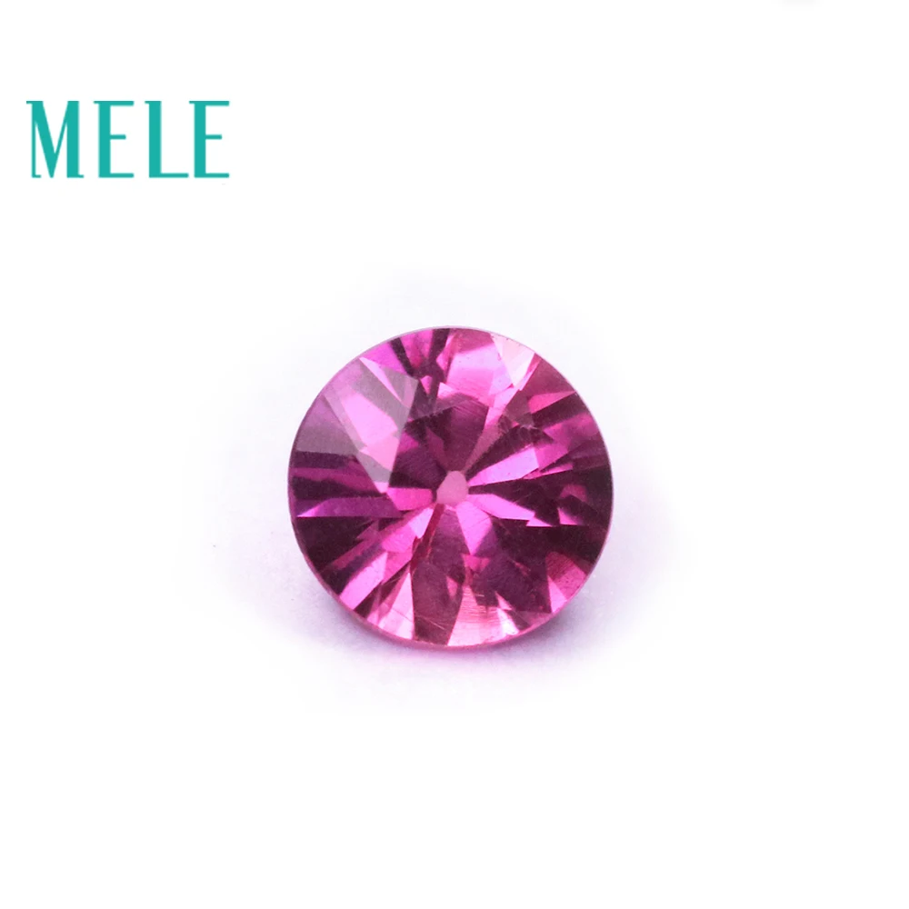 MELE natural red ruby loose gemstone for jewelry DIY making,3.25mm 0.15ct round cut pigeon blood lost stone wiht high quality