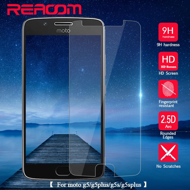 REAOOM 2.5D Закаленное стекло для Motorola Moto G5 G5S Защитная стеклянная пленка экрана мото