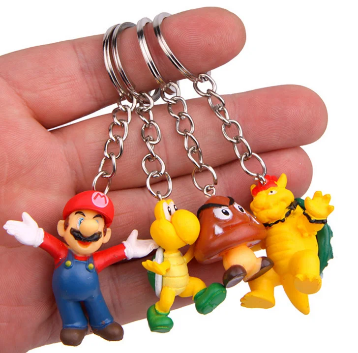 8 PCS/Set new Super Mario Bros Keychain Mini PVC Figure Toys Wario Luigi Donkey Kong Peach Bowser mario bros birthday gift 8 PCS/Set new Super Mario Bros Keychain Mini PVC Figure Toys Wario Luigi Donkey Kong Peach Bowser mario bros birthday gift