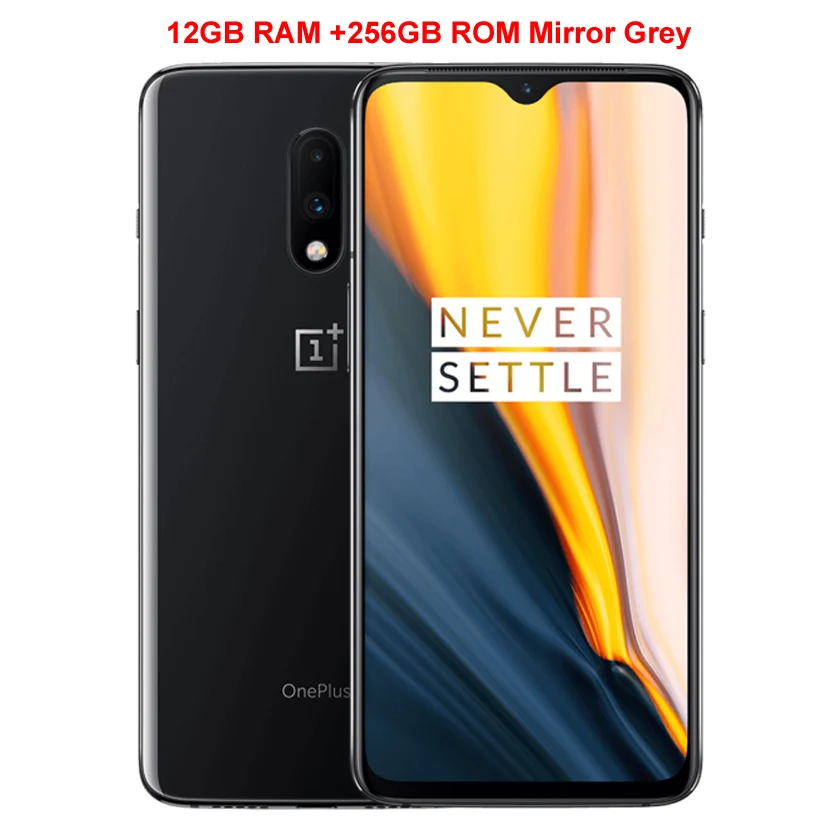 Мобильный телефон OnePlus 7 с глобальной прошивкой 6,41 дюймов 8 ГБ+ 256 ГБ Восьмиядерный процессор Snapdragon 855 Android 9,0 3700 МП мАч NFC Смартфон - Цвет: 12G 256G Mirror gray