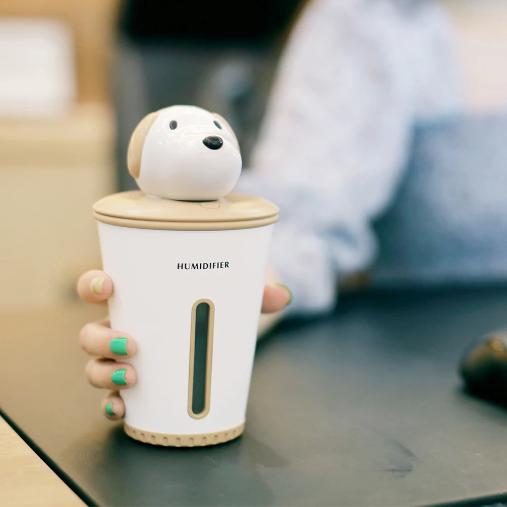

Creative Portable Mini Dog humidifier USB Fogger LED Night Light Purifier Aromatherapy Essential Oil Diffuser Car Air Freshener