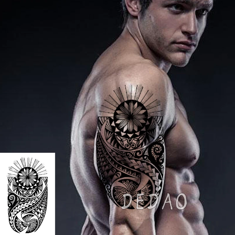 

Waterproof Temporary Tatoo Fake Tattoo Sticker Tribal Totem Tatouage Flash Tatto Arm Leg Big Tattoos Stickers For Men Women Girl