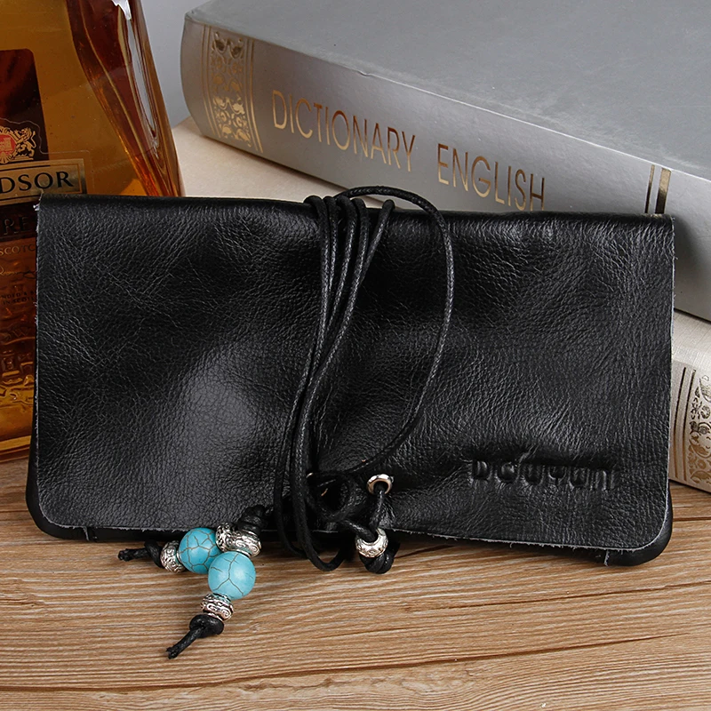 Tobacco pipe bag cowhide leather Tobacco Pipe Pouches(hold 2 pcs) The