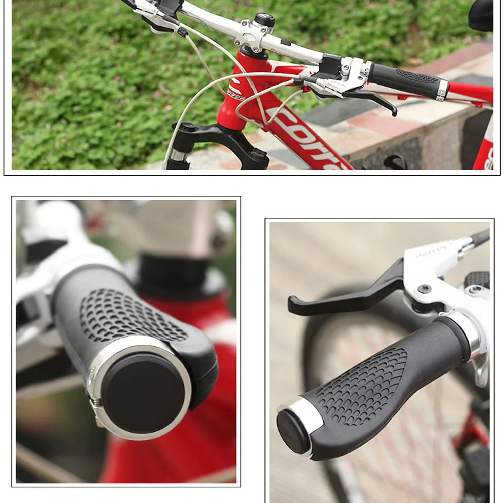 Durable Antiskid Bike Handle Grips Ergonomic Rubber Mountain Bike