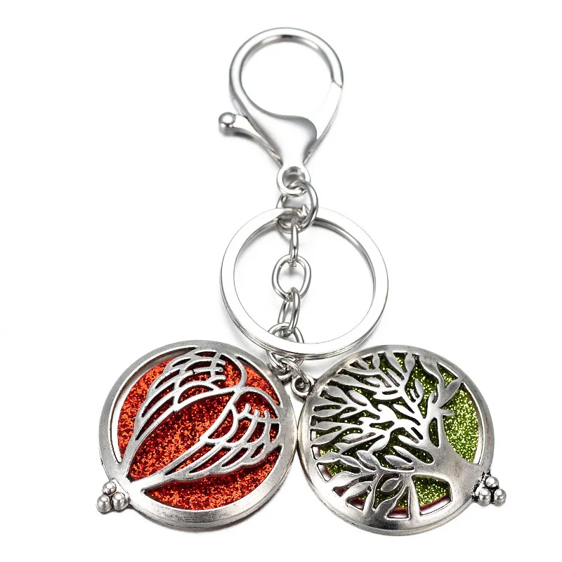 

Aroma diffuser DIY keychain perfume essential oil 30mm Locket keychain suitable bags auto parts jewelry H-24