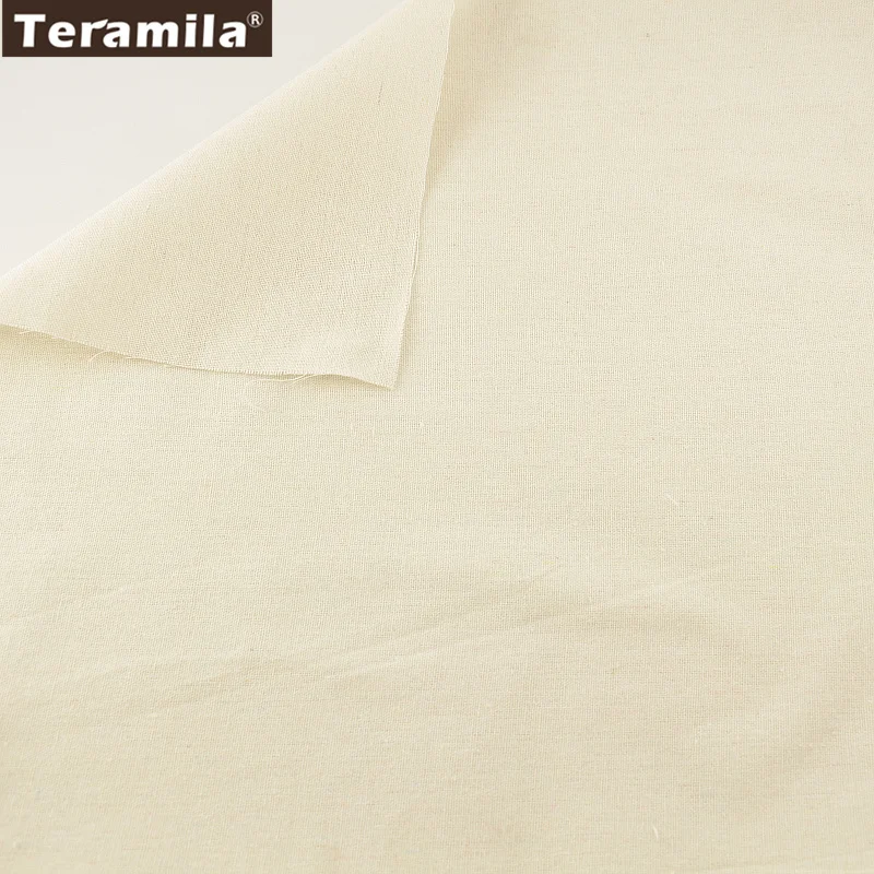 

Print Classic White Color Cotton Linen Fabric TERAMILA Material Tissu Tablecloth Pillow Bag Home Textile Curtain Cushion Pillow