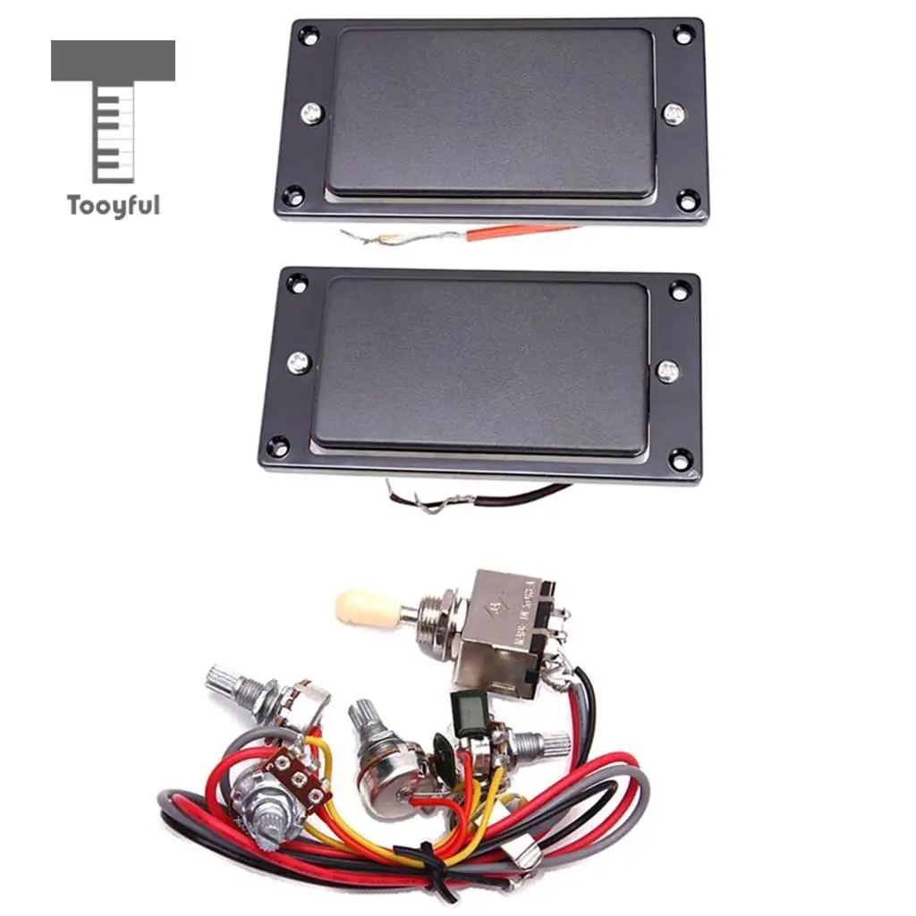 Sealed Guitar Humbucker Pickup Set+Circuit Wiring 2V/2T/1J for LP Electric Guitar