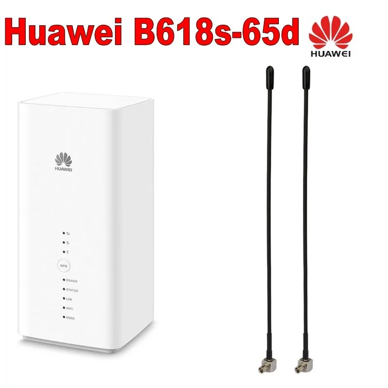 Huawei B618 B618S-65D 600 Мбит/с Cat.11 CPE 4 аппарат не привязан к оператору сотовой связи Roter Поддержка B1/3/5/7/8/28/40 плюс 2 шт. 4G антенна