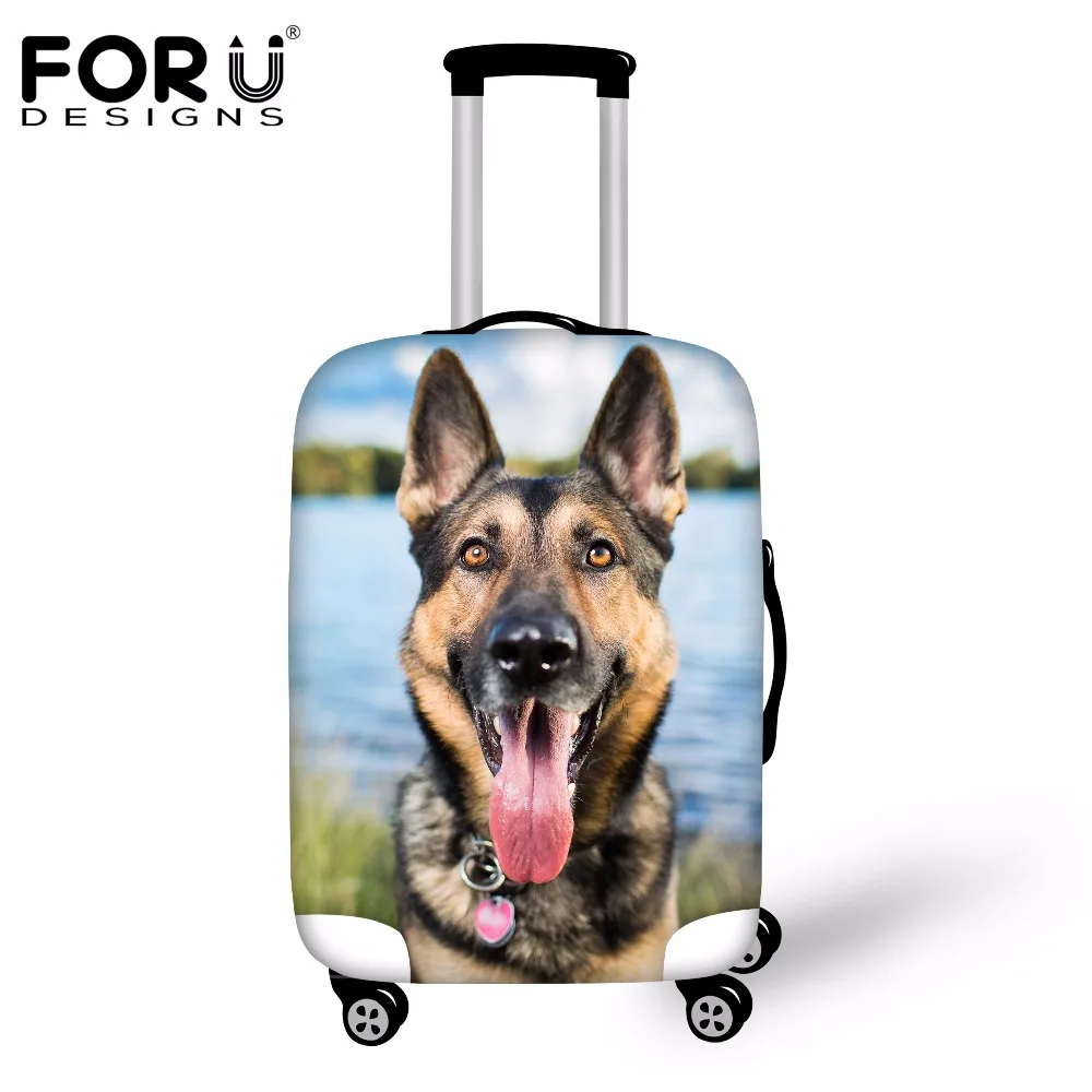 FORUDESIGNS 3D Husky Dog Travel Suitcase Cover Anti dust Waterproof