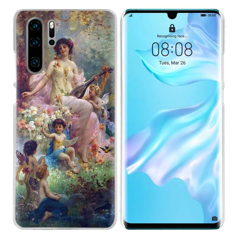 Чехол с рисунком ангела Купидона для huawei P20 P30 P Smart Nova 4 3i P10 P9 P8 mate 10 20 lite Pro Mini жесткий чехол для телефона из поликарбоната - Цвет: 08