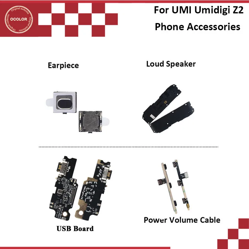 

ocolor For UMI Umidigi Z2 Z2 Pro Power Volume Cable Earpiece Z2 Special Edition For UMI Umidigi Z2 USB Board Loud Speaker