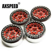 RC 1:10 гусеничный сплав колеса обод 2,2 дюймов Beadlock колеса диски ступицы для 1/10 RC SCX10 Wraith 90018 Рок Гусеничный 2,2 колеса