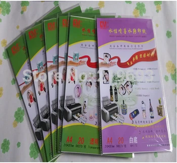 

A4 inkjet water slide decal paper (100 clear+10 white) free shipping