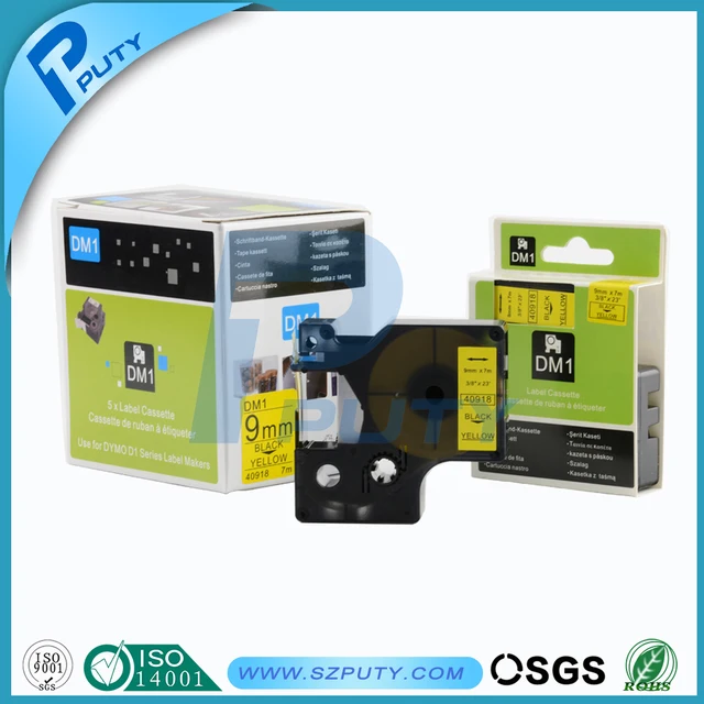 Best Price 10 packs 9mm Black on Yellow 40918 compatible label tapes for dymo label printers Best Price 10 packs 9mm Black on Yellow 40918 compatible label tapes for dymo label printers