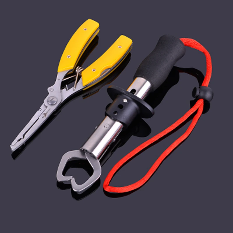 

Anzhenji Hot Stainless Steel Multifunctional Aluminum Fishing Tools mini Fish Grip Pliers Fish Gripper Control Fishing Scissors