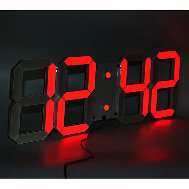 Large Display led wall clock with remote control countdown/up timer